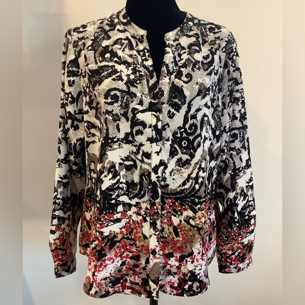 NWOT Mixed Print Blouse
